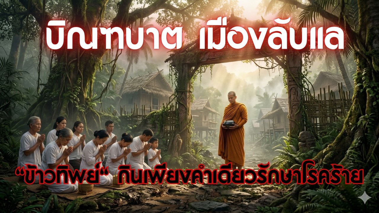 บิณฑบาตเมืองลับแล ข้าวทิพย์ กินเพียงคำเดียวรักษาโรคร้าย