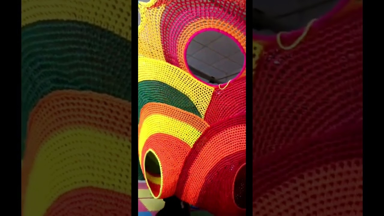Handmade crochet playground knitting net kids play