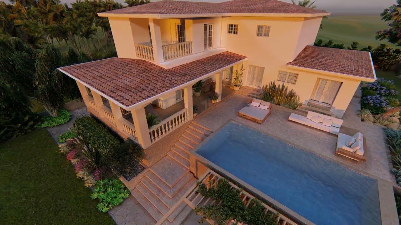 Mallorca, EXOTIC Garden Villa / Sea View Property/ Infinity POOL / Mediterranean Design on Sketchup
