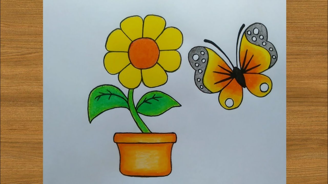 Cara menggambar flora fauna yang mudah dan bagus || Drawing All Bara