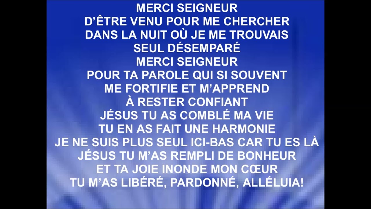 MERCI SEIGNEUR - Cantique Perpignan