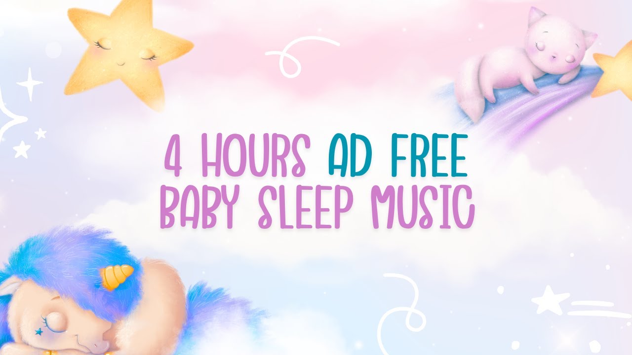 4 Hours of Baby Sleep Music | Mozart & Brahms Lullabies | Soothing Piano & Stars 🌙