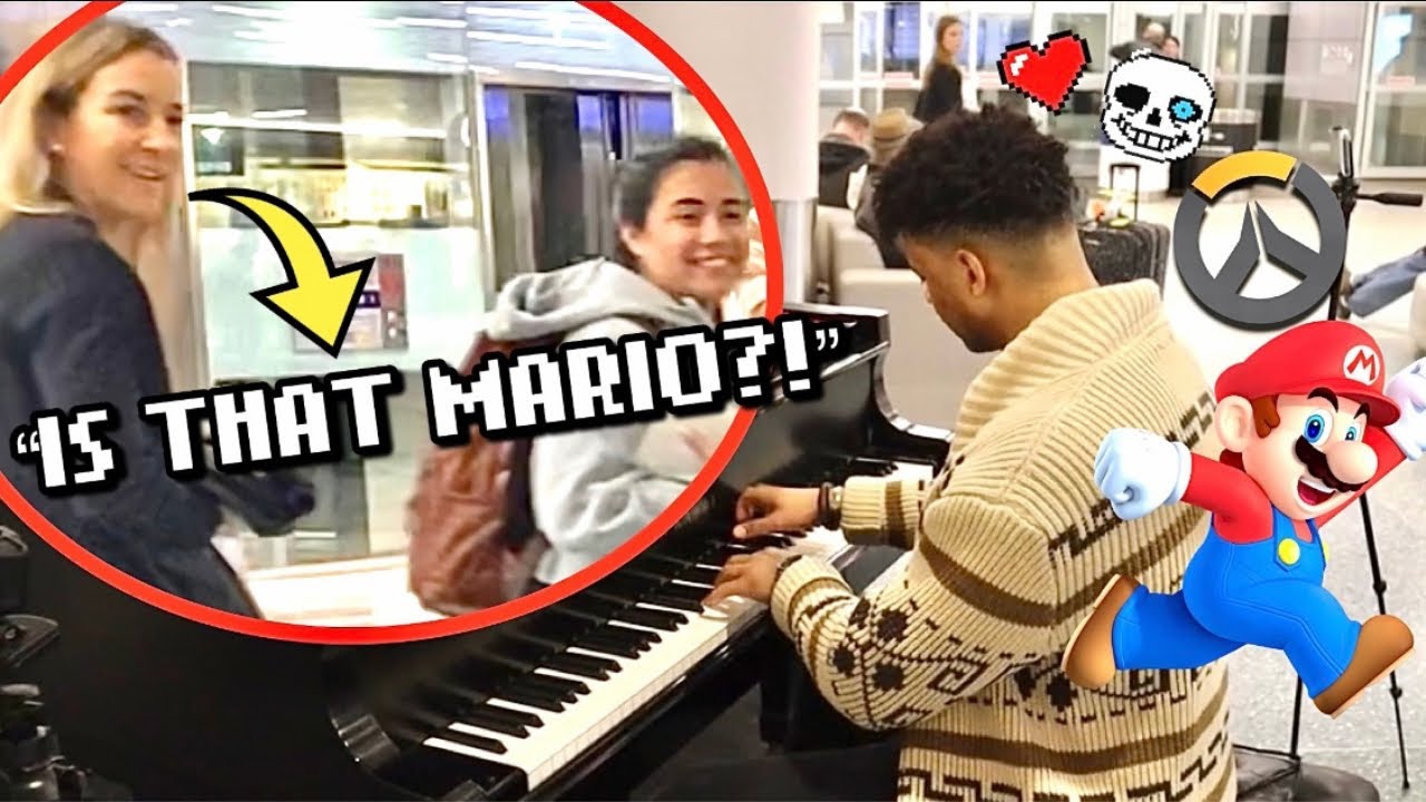 Playing VIDEO GAME SONGS on piano in Public!