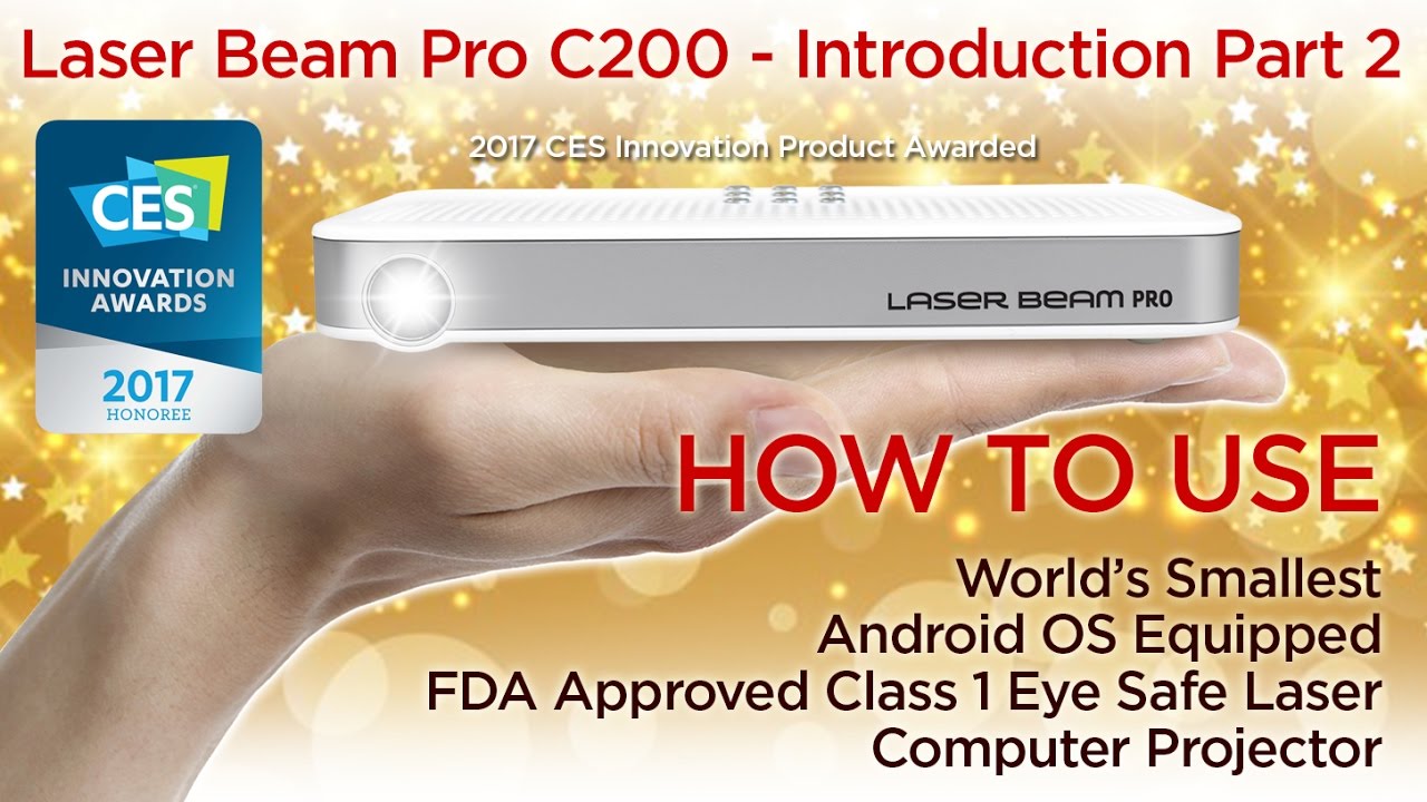 World's Smallest Computer Projector Laser Beam Pro - HOW TO USE (INTRODUCITON PART 2)