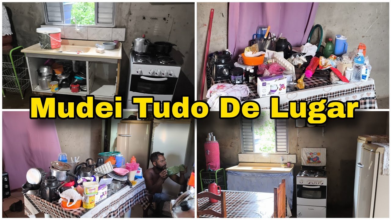 FAXINA E TRANSFORMAÇÃO: Mudei tudo de lugar na cozinha!