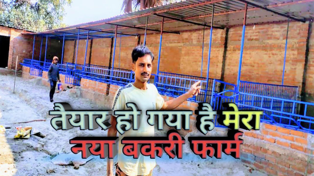 तैयार हो गया है मेरा नया बकरी फार्म-उमेश कुमार कुशवाहा #goatfarming #goatshed #cunstruction