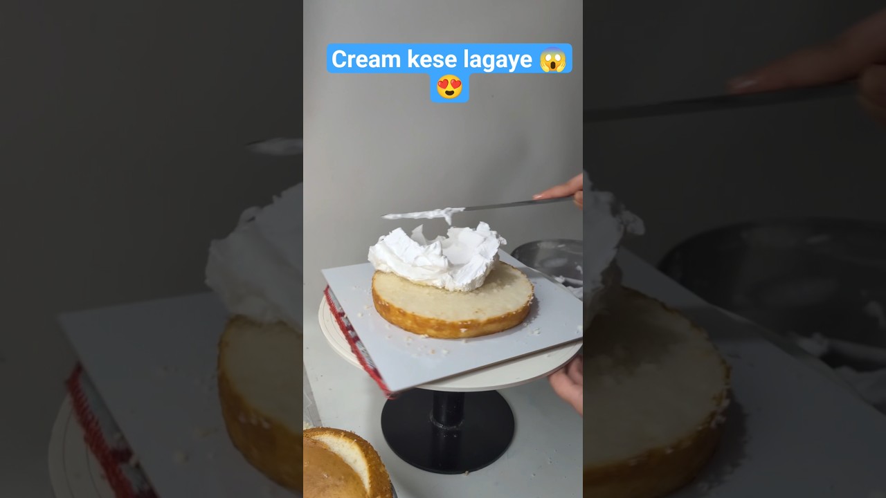 how to crumb coat cake easy tutorial 😍😱