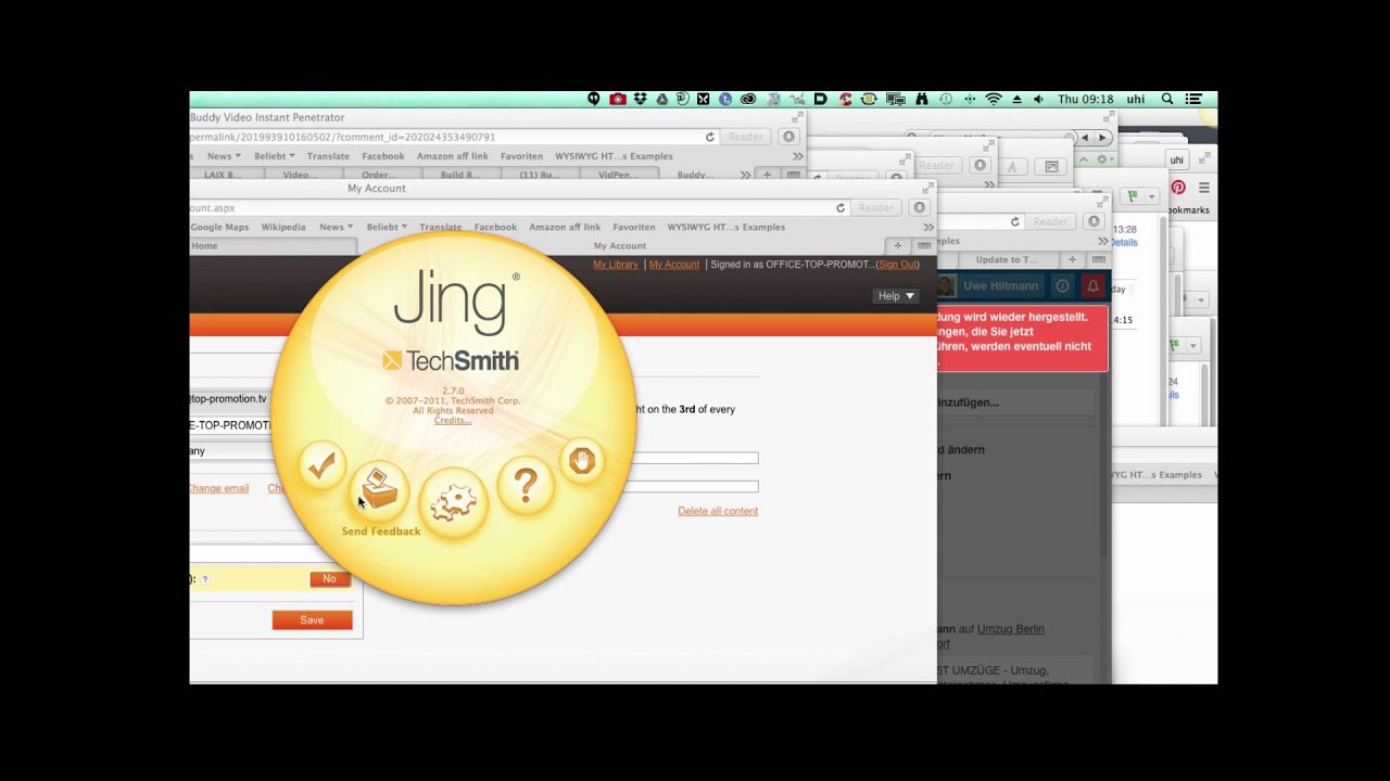 Tutorial - Anlegen eines Screencast.com Kontos für Screenshots und Konfiguration von Jing