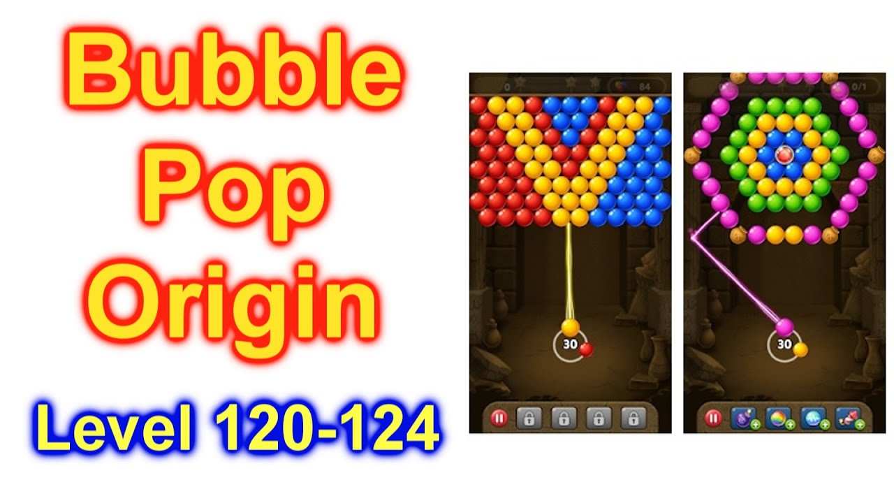 Bubble Pop Origin! Puzzle Game Level 120-124 How To Play