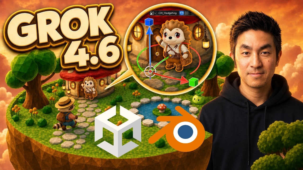 Grok 4.6 is INSANE for Vibe Coding Games (Cursor + Unity + Blender)