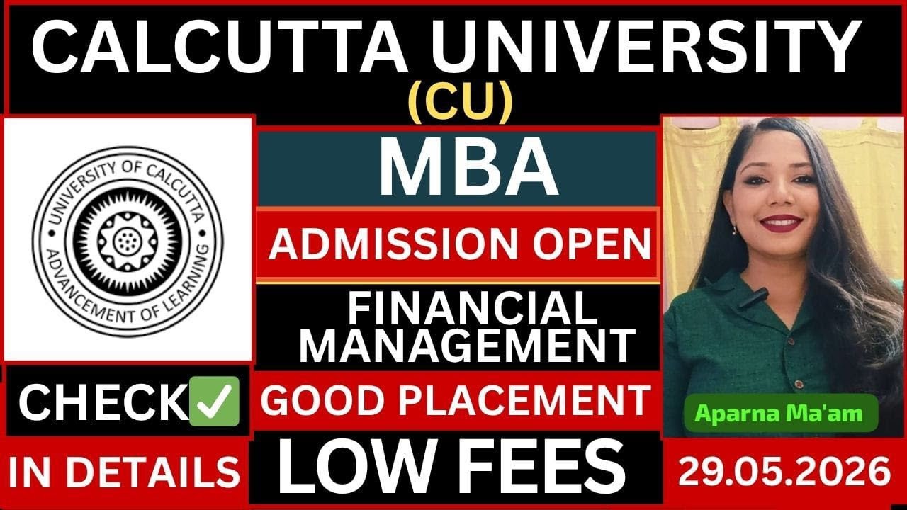 Calcutta University MBA Admission 2026 | MBA Admission In West Bengal 2026 | MBA Admission In 2026 |