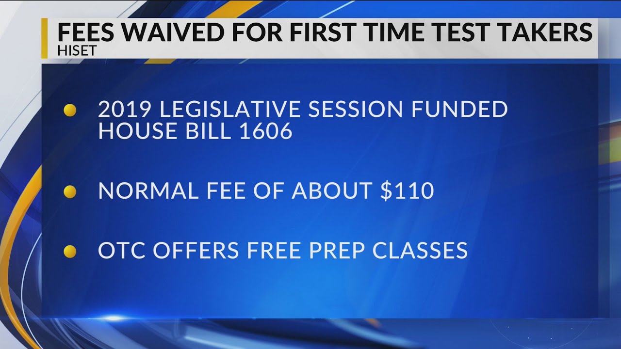 Fee waived for first time test takers