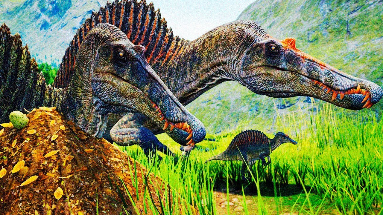 Vida de Filhote Espinossauro, Grande Família, Casal T-REX! | The Isle Realismo | (PT/BR)