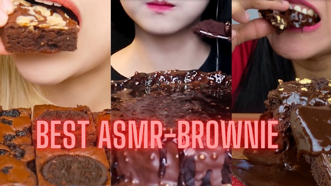 Brownie Overload ASMR, Nutella glazed brownie Mukbang ASMR, No Talking Compilation
