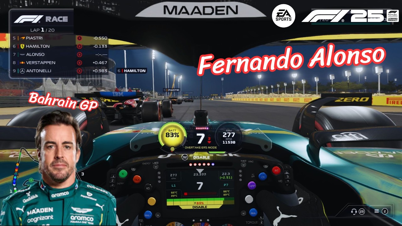 Fernando Alonso Gameplay Bahrain GP  l  F1 2025 (เก่าแต่เก๋านะ)