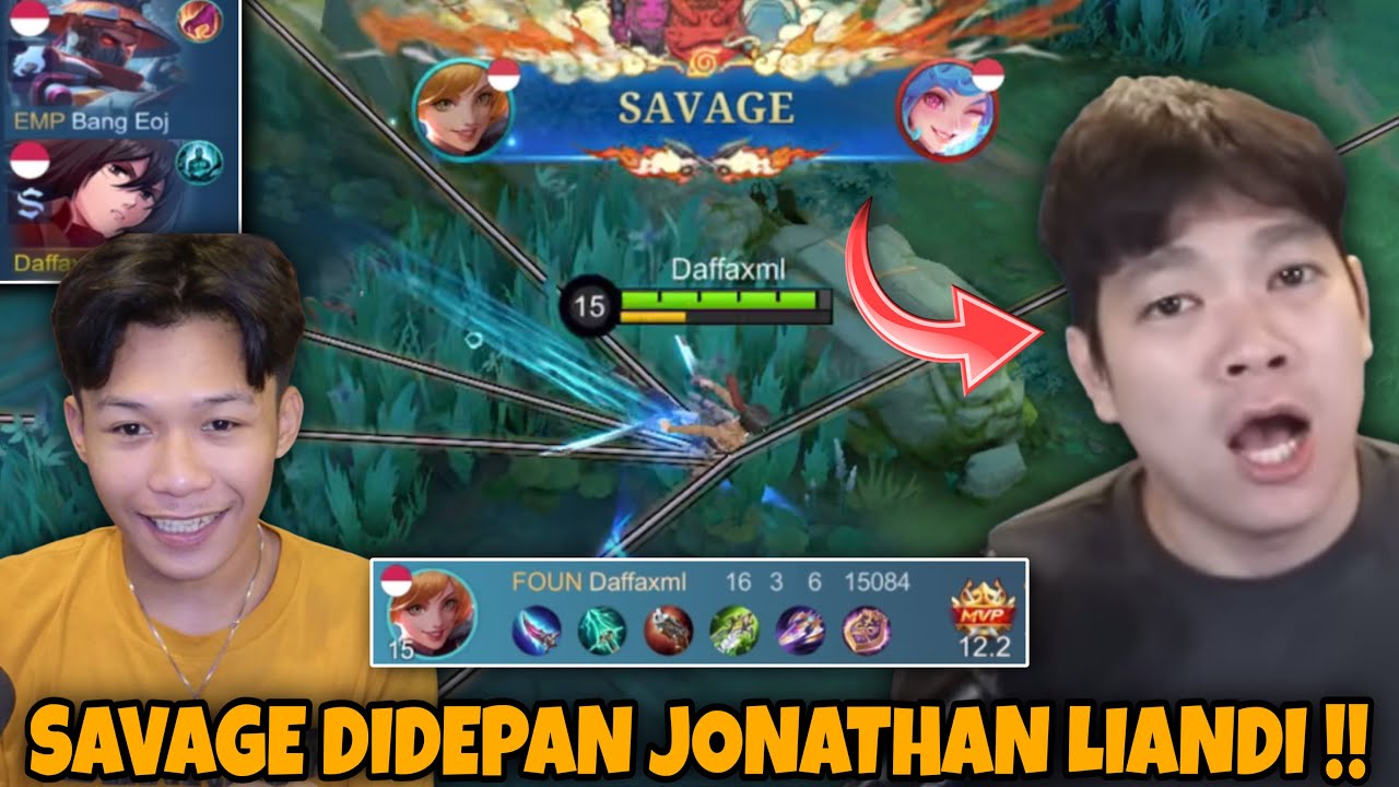 ORDER MABAR JONATHAN LIANDI !! FANNY GUA SAVAGE DIDEPAN JONATHAN LIANDI !! - Mobile Legends