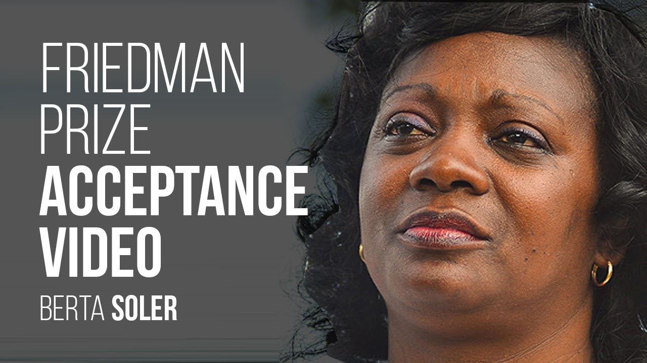 Friedman Prize: Acceptance Video by Berta Soler