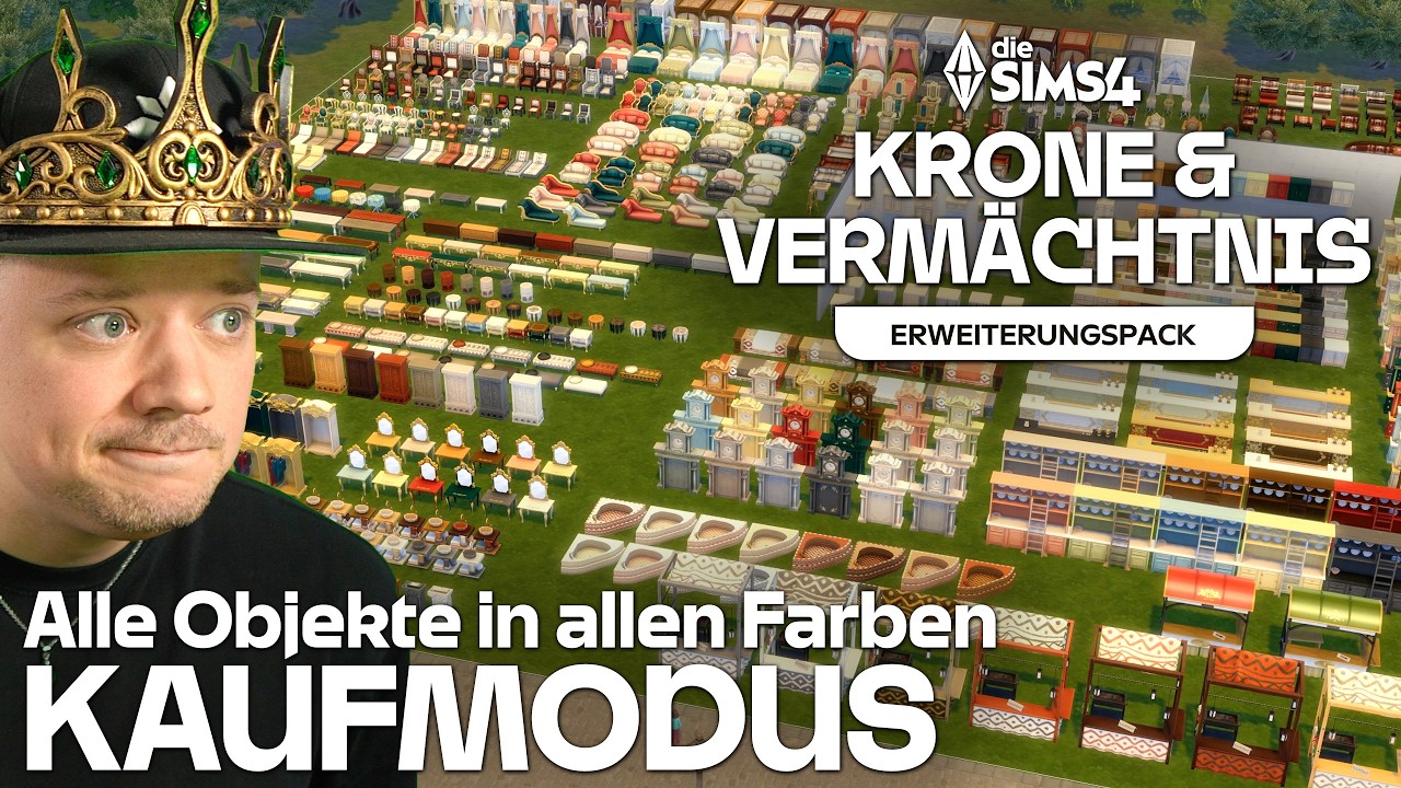 So viel! Alle Möbel, Deko & Objekte 👑 Die Sims 4 Krone & Vermächtnis-Erweiterungspack Kaufmodus 🪑🛏️