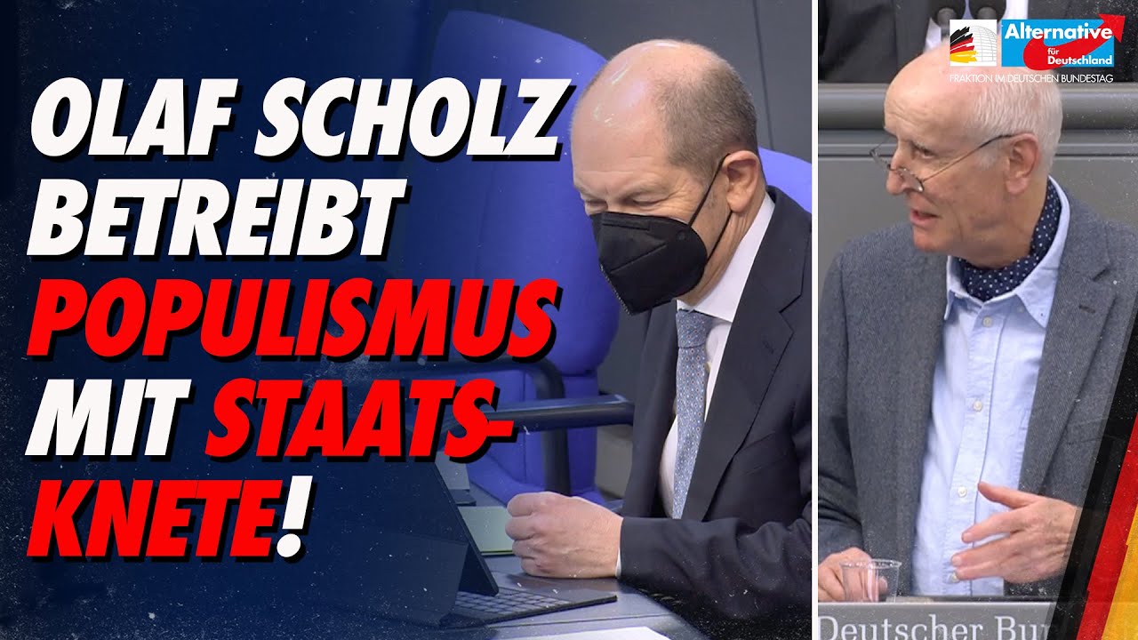 Olaf Scholz betreibt Populismus mit Staatsknete! - Albrecht Glaser - AfD-Fraktion im Bundestag