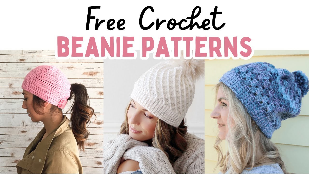 25 FREE Crochet Beanie Patterns | Cozy Winter Crochet Hats Perfect for Gift Giving #crochet