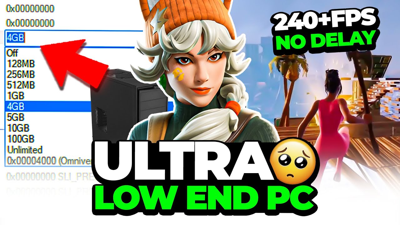 Как разблокировать 240+ FPS в Fortnite на ультра-слабых компьютерах! 💥😱 (Больше никаких лагов и з...