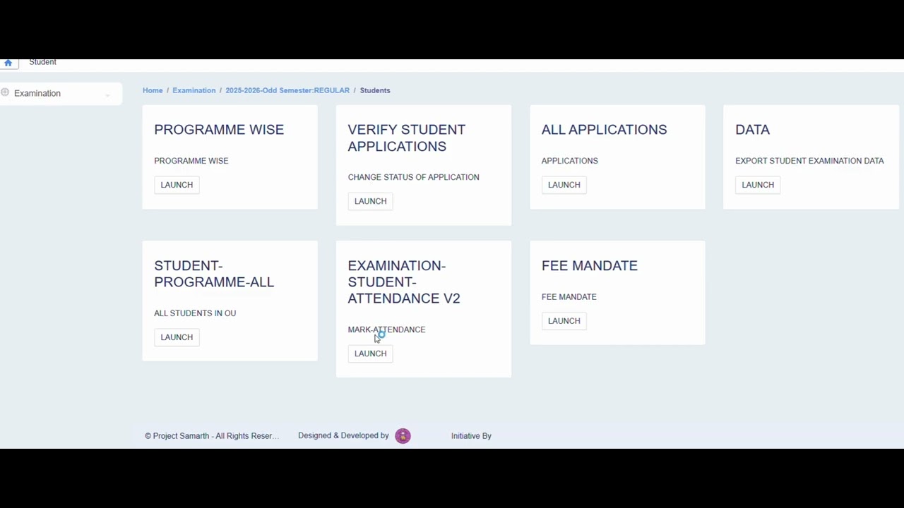 Online Mark Attendance procedure on Samarth Portal