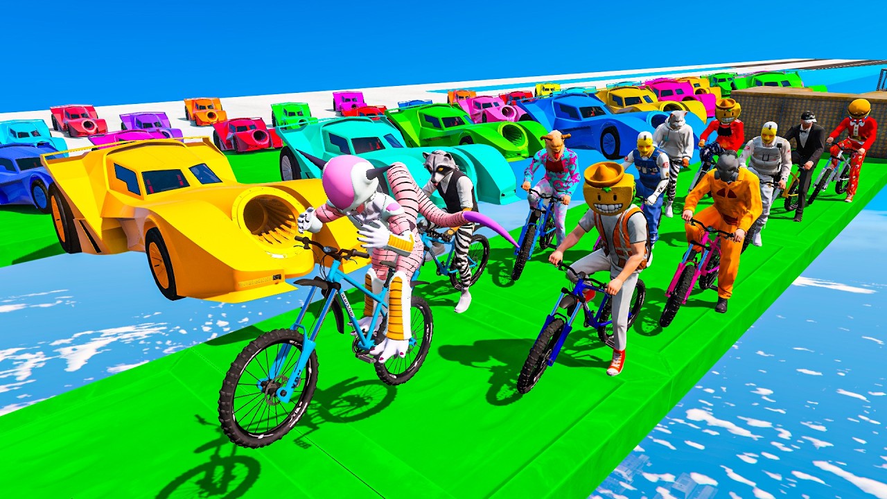 CORRE O TE ATROPELLO EN BICI! SOMOS 400 JUGADORES!! - GTA 5 ONLINE
