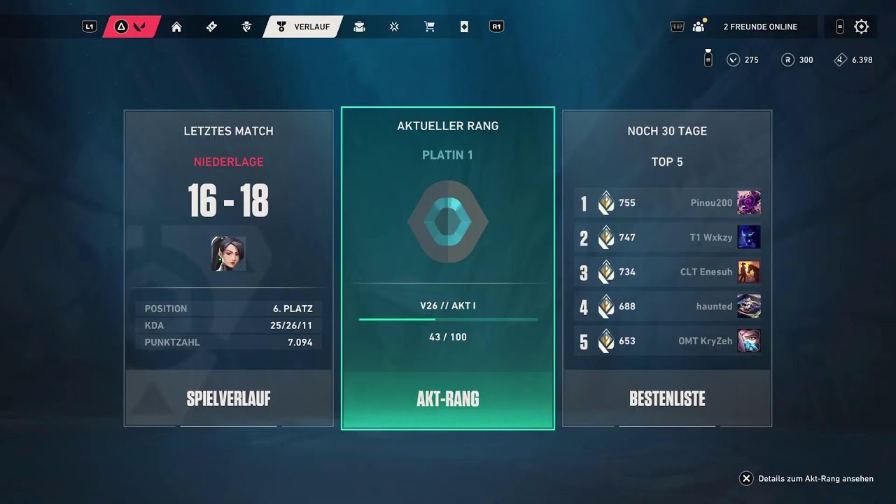 Valorant Rank Grind / Deutsch