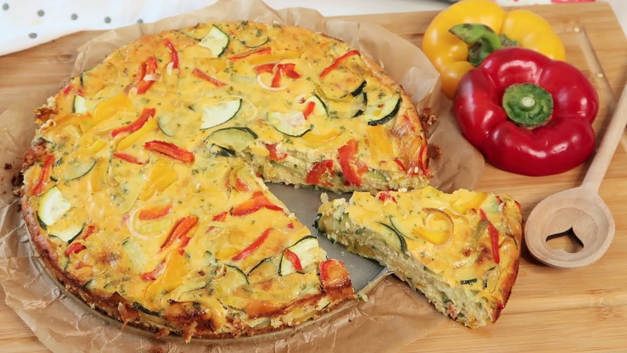 Rezept: ITALIENISCHE FRITTATA MIT BUNTEN GEMÜSE| Vegetarisch & Low Carb | Kochen mit Melodie