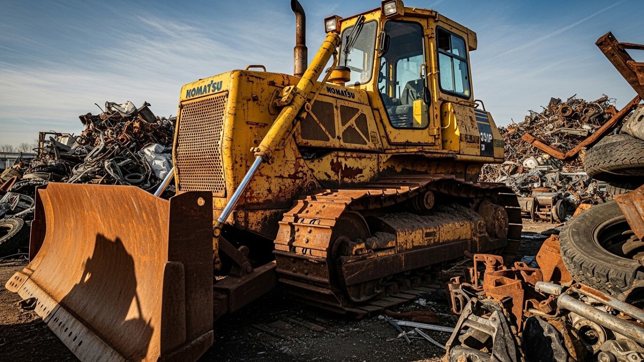 Abandoned Komatsu D31P Bulldozer Found Rusting in Scrap Yard &ndash; Full Restoration Process