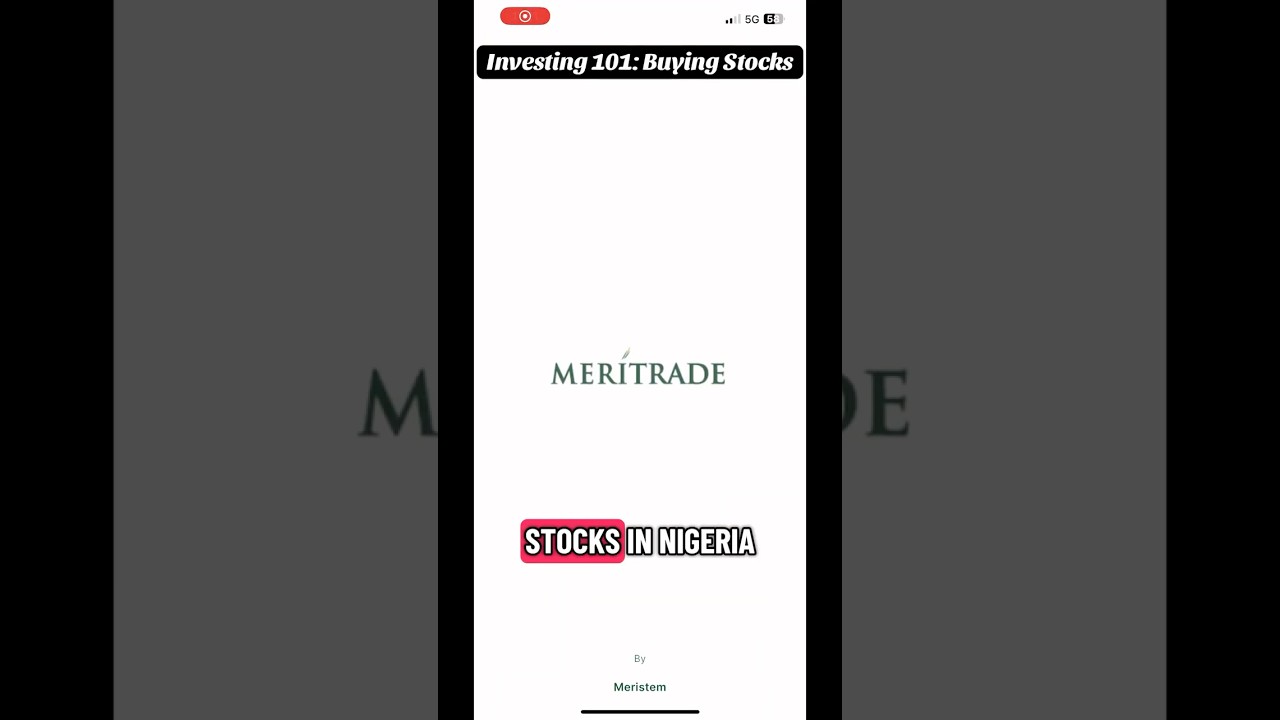 How to buy Nigerian Stocks on Meritrade by Meristem Stockbrokers in 2025! #stocks  #investinnigeria