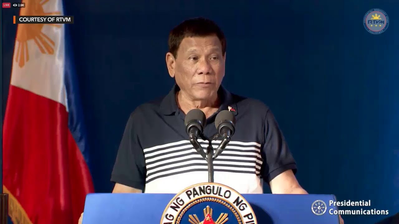 President Rodrigo Roa Duterte leads the inauguration of the Candon City Bypass Road in Ilocos Sur