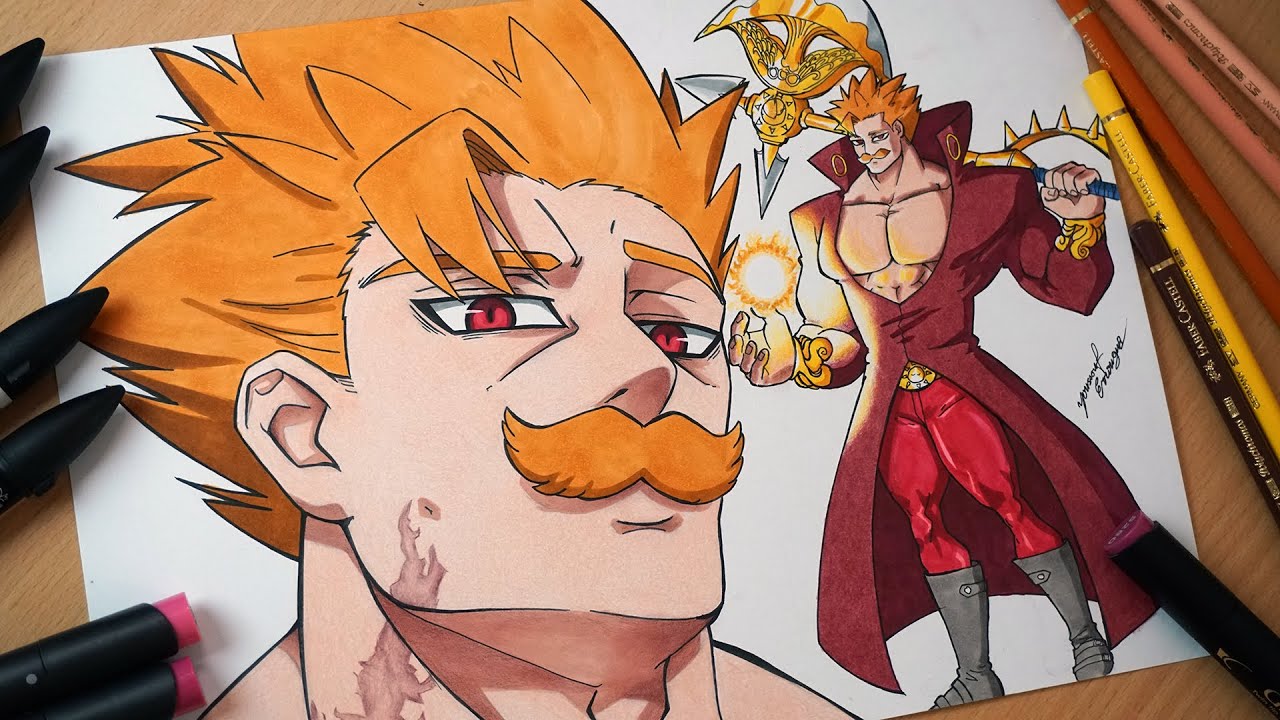 Drawing ESCANOR and BAN fusion [The Seven Deadly Sins]