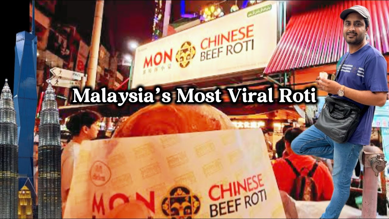 Viral- MON CHINESE Beef Roti Kuala Lumpur | Chinese Halal Food, Bukit Bintang Malaysia. Famous Food.