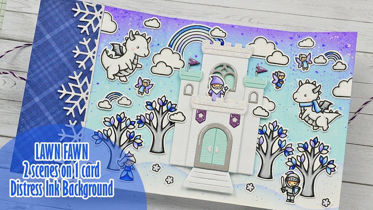 ❄️ HOLIDAY CARD SERIES w/ Lawn Fawn || A dragon kingdom