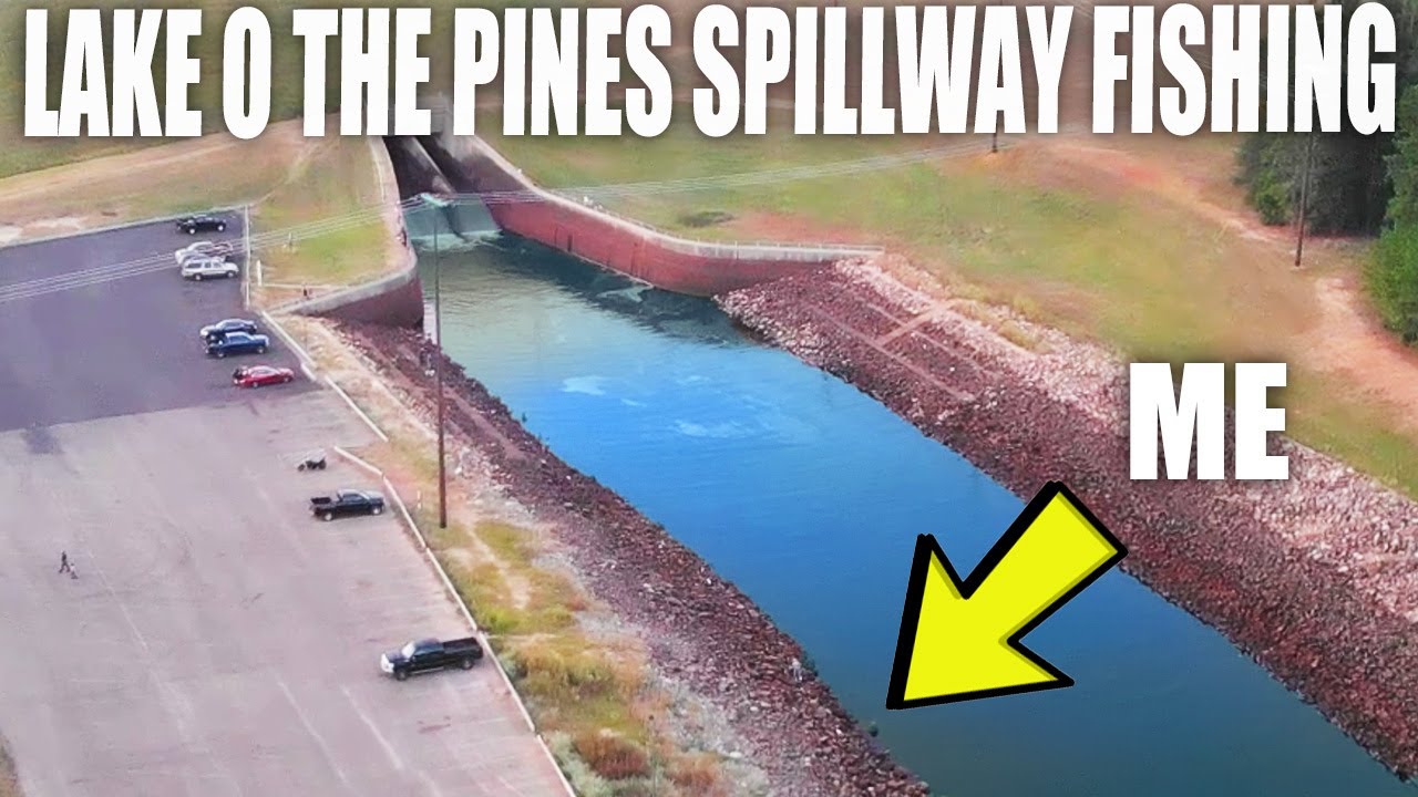 WINTER Spillway = Big Fish off the bank at LAKE O THE PINES!!!