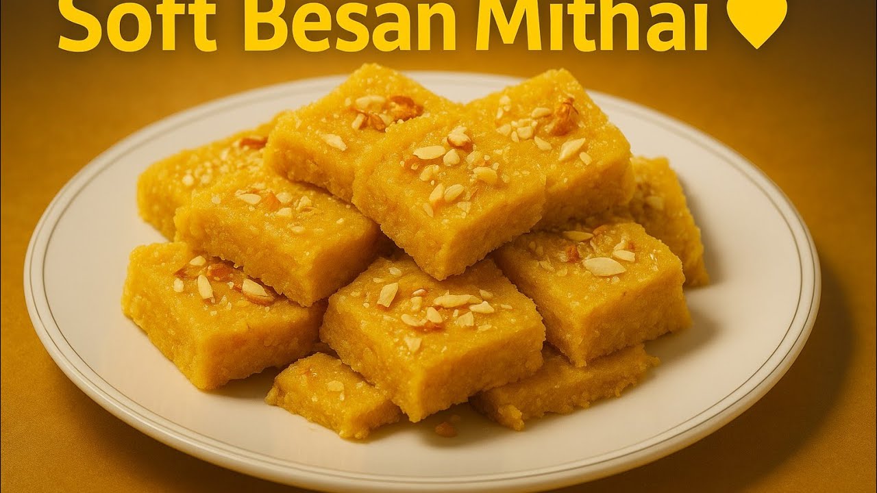 “بیسن کی مزیدار مٹھائی | Perfect Besan Sweet Recipe | Melt in Mouth Taste”