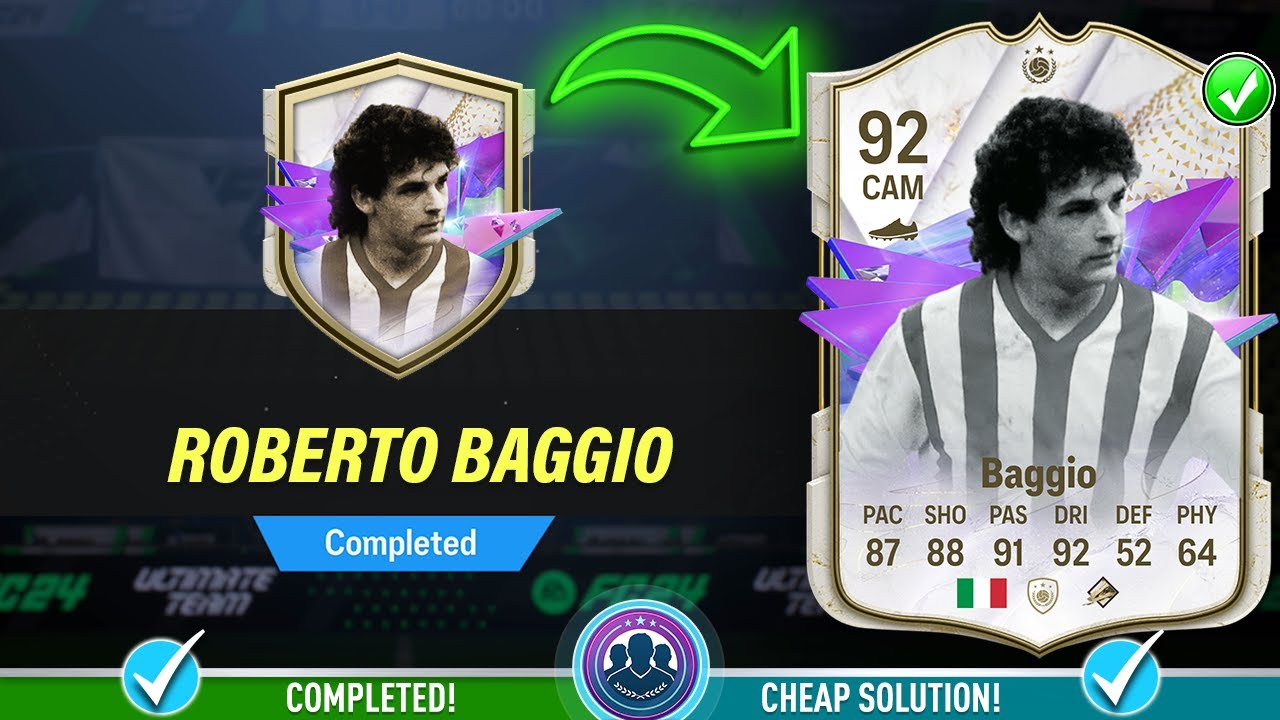 92 Future Stars Icon Roberto Baggio SBC Completed - Cheap Solution & Tips - FC 24