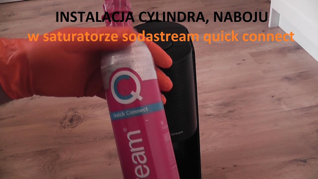 Instalacja, wymiana cylindra - naboju w saturatorze SodaStream quick connect