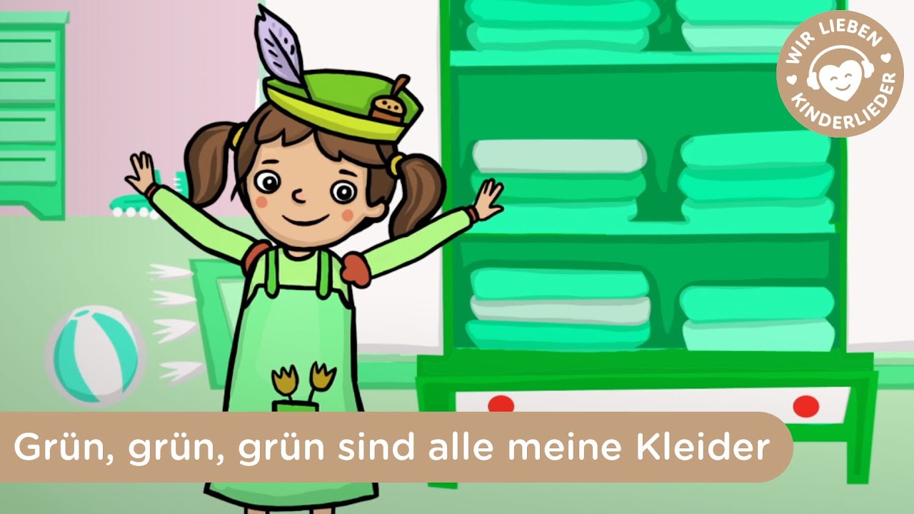 »Grün, grün, grün sind alle meine Kleider« 💚 | Kinderlieder zum Mitsingen | Musikvideo