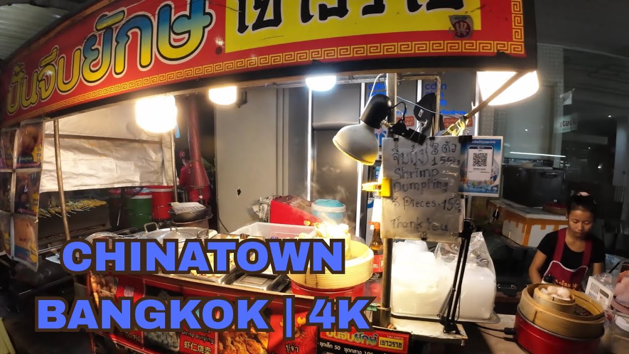 🏮 BANGKOK CHINATOWN: Street Food Heaven & Neon Lights | 4K Walk