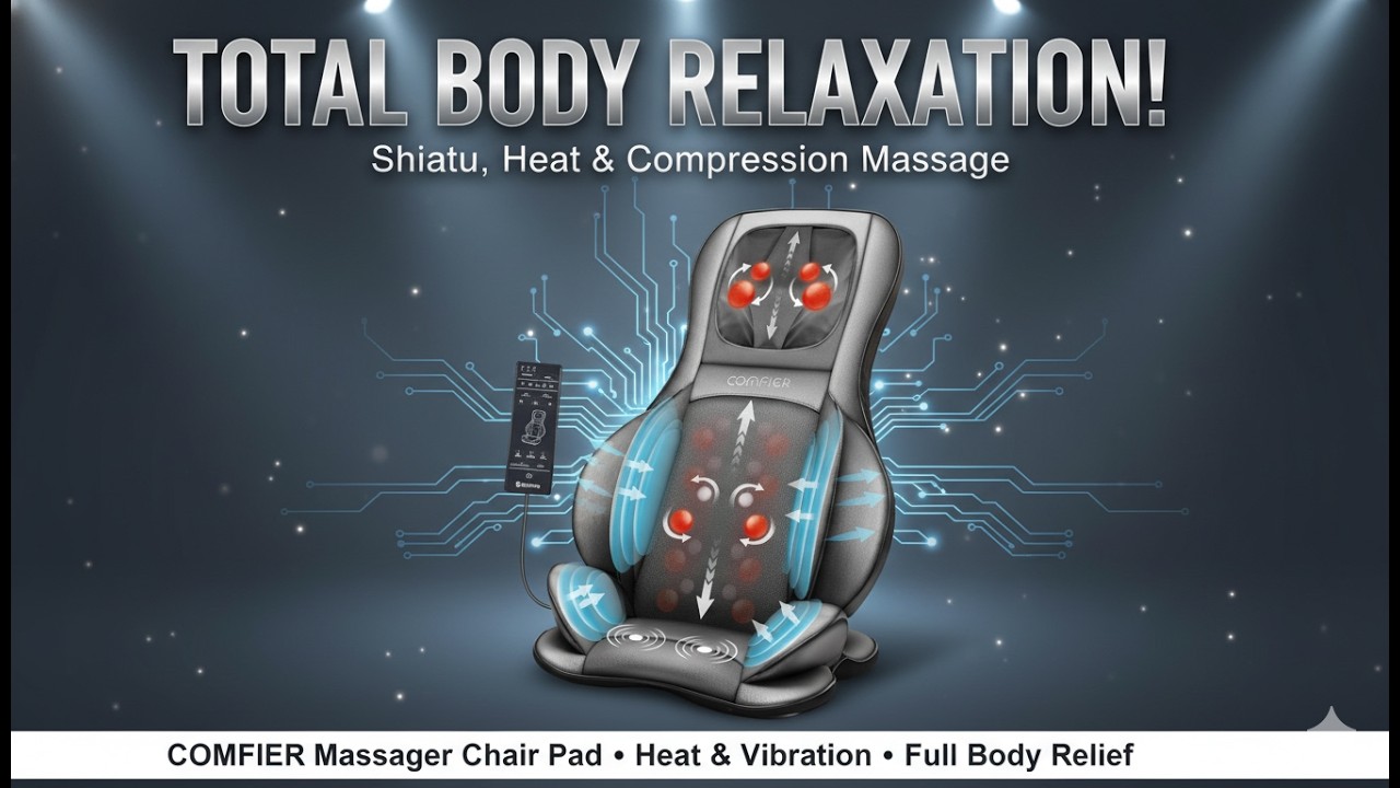 COMFIER Massager Chair Review | Shiatsu Neck & Back Massager with Heat