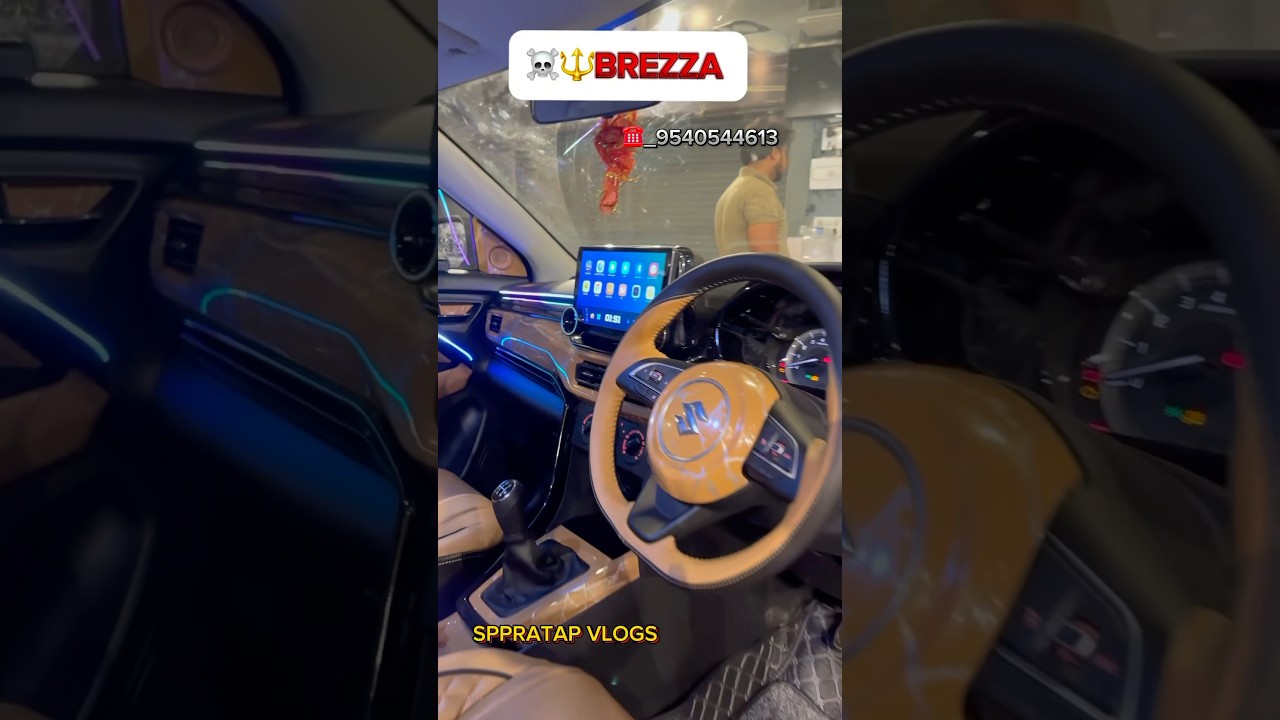 BREZZA ROVER FULL LUXURY INTERIOR ✅ #trendingshorts #brezza2025 #sppratapvlogs #viralvideo #modified