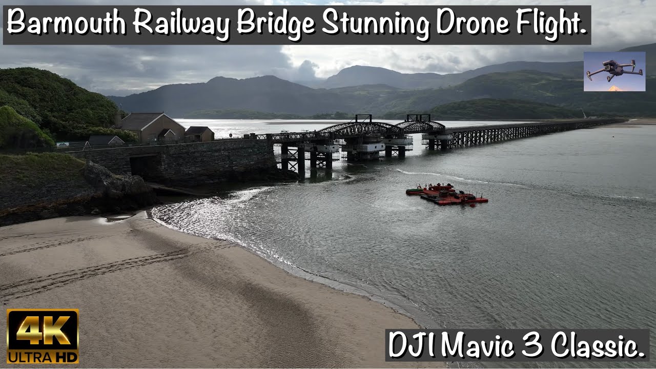 Stunning 4K Drone Views | Barmouth Railway Bridge & Mawddach Estuary