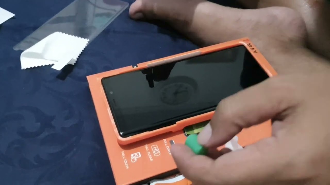 Pasang tempered glass  merk TMAX  Samsung Galaxy Note 9