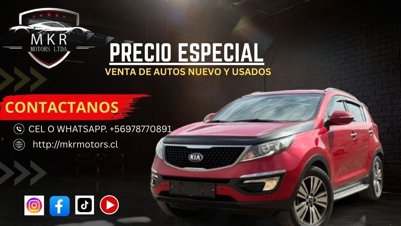 KIA SPORTAGE R AÑO 2014 SELLO VERDE @autoskashiquique-mkrmotorsltda 