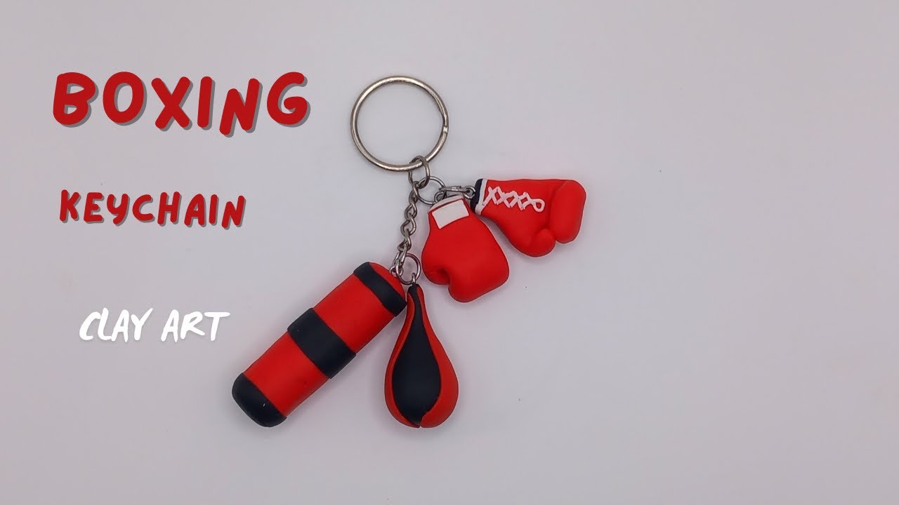 Making boxing keychain | Clay art