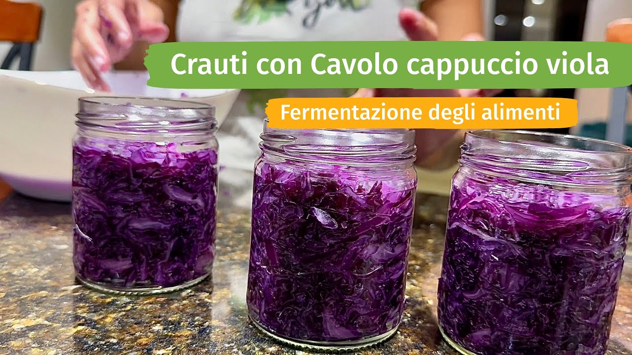 Come si fanno i crauti con cavolo cappuccio viola | Fermentazione naturale