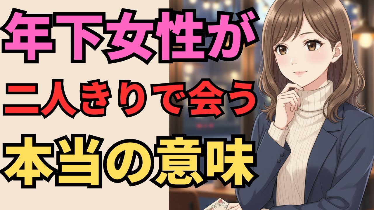 【必見】年下女性にとって二人きりで会うことの本当の意味7選【マナの恋愛心理学】
