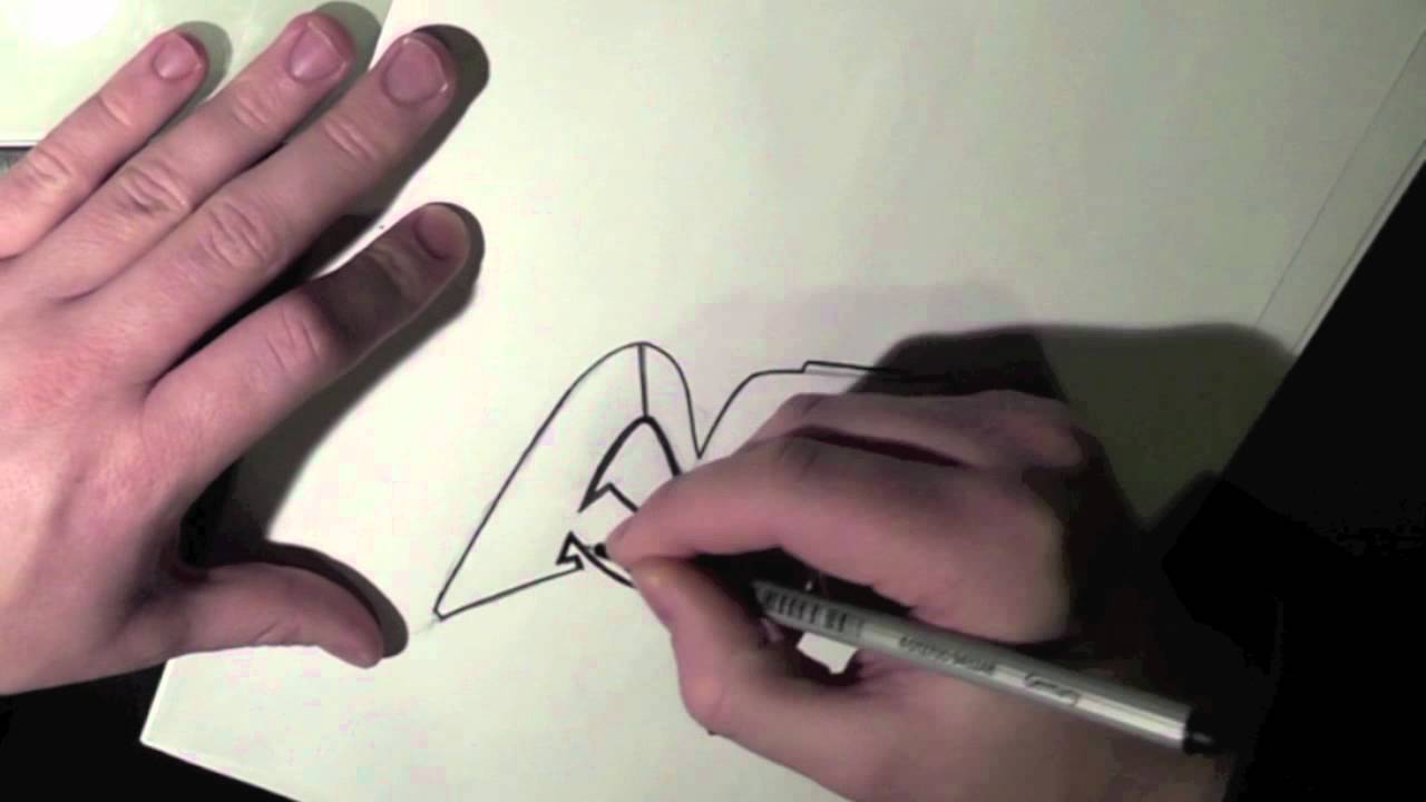 how to draw graffiti: B - Simple Style Alphabet